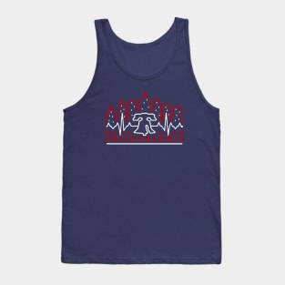 Philadelphia Patriotic EKG Heartbeat Philly Fan Favorite Tank Top